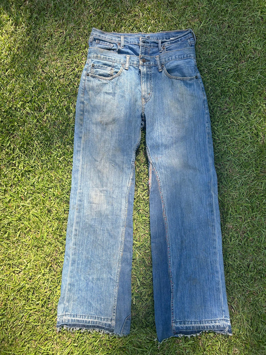 DOUBLE WAISTED JEANS